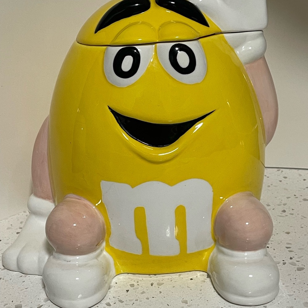 M&M'S Yellow Character Ceramic Cookie Jar